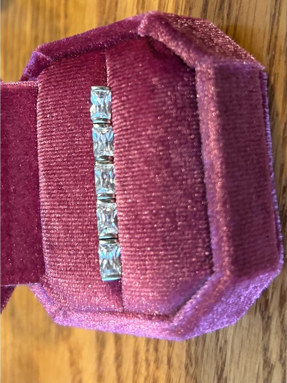 Classic Princess Cut CZ Bar Pendant in 925 Silver
